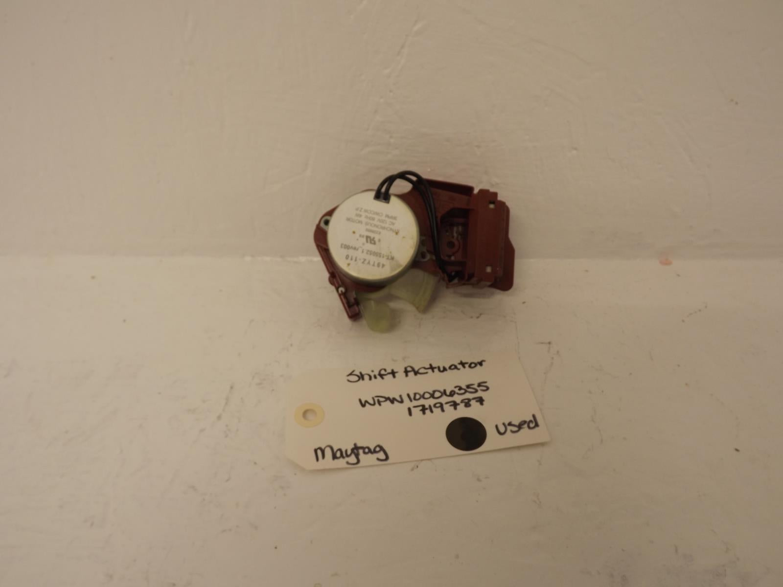 Maytag Washer WPW10006355 1719787 Shift Actuator Used Maytag Washer WPW10006355 1719787 Shift Actuator Used